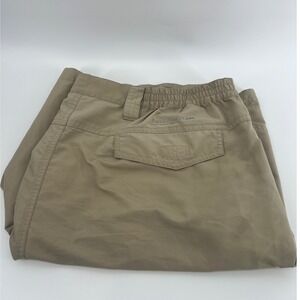 Field & Stream Cargo Shorts Mens XXL Tan Khaki Ripstop Elastic Waist Outdoor